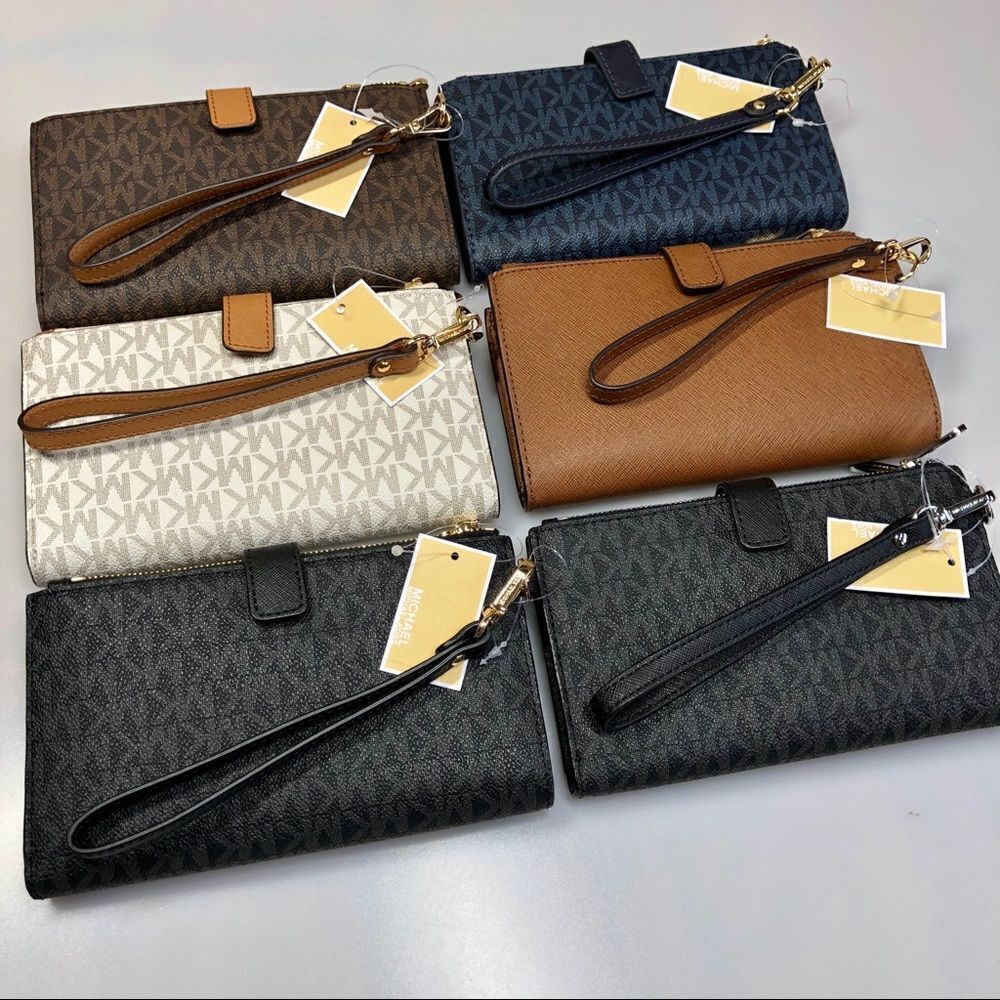 MICHAEL KORS DOUBLE ZIP Logo Signature Wallet - Picture 3 of 8